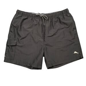 Tommy Bahama Swim Shorts Mens XL Black Naples Coast Mesh Lined Beach Trunks